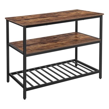 Estantería de cocina MARGE marrón/negro