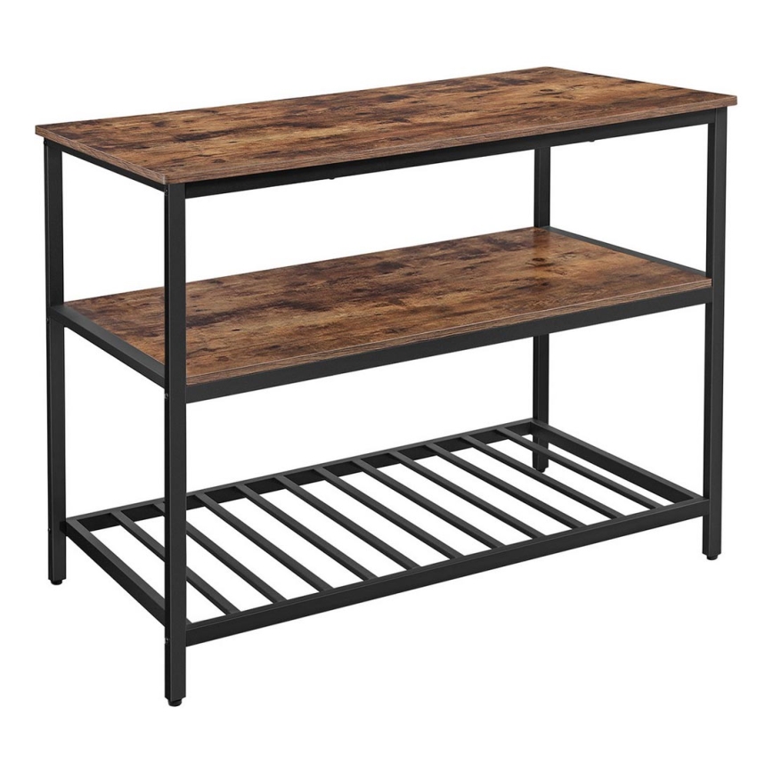 Estantería de cocina MARGE marrón/negro