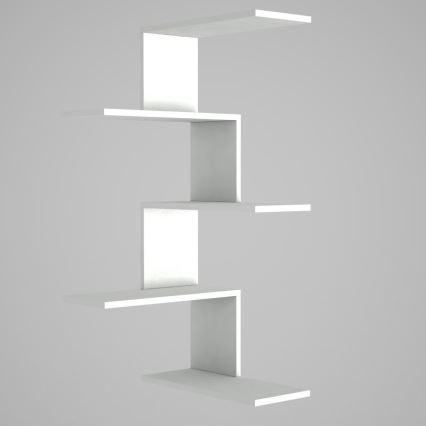 Estantería de esquina CANIKO 109x51,5 cm blanco