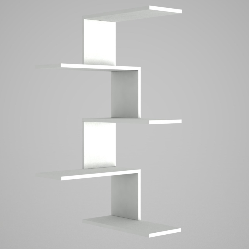 Estantería de esquina CANIKO 109x51,5 cm blanco