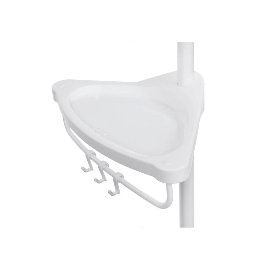 Estantería de esquina para baño DEX blanca