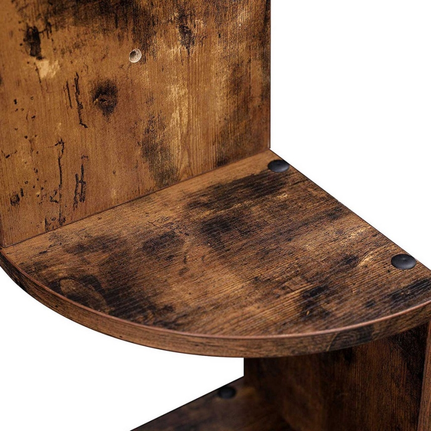 Estantería de esquina para pared SNAKE marrón