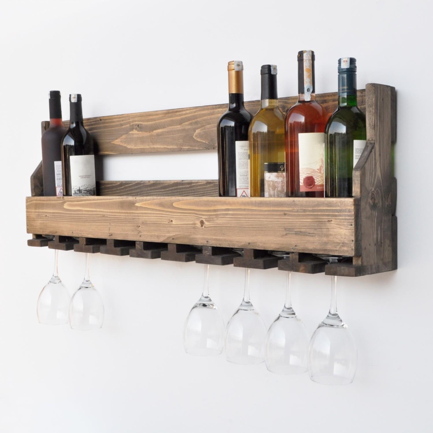 Estantería de pared 28x102 cm pícea marrón