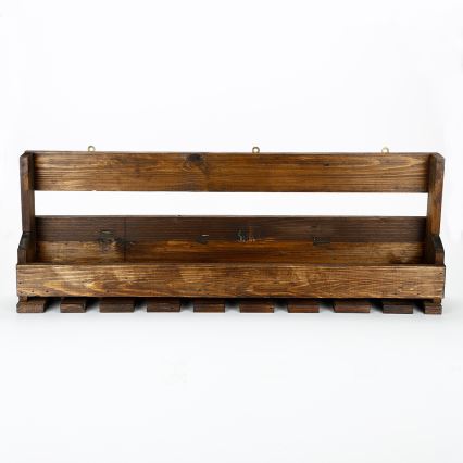 Estantería de pared 28x102 cm pícea marrón