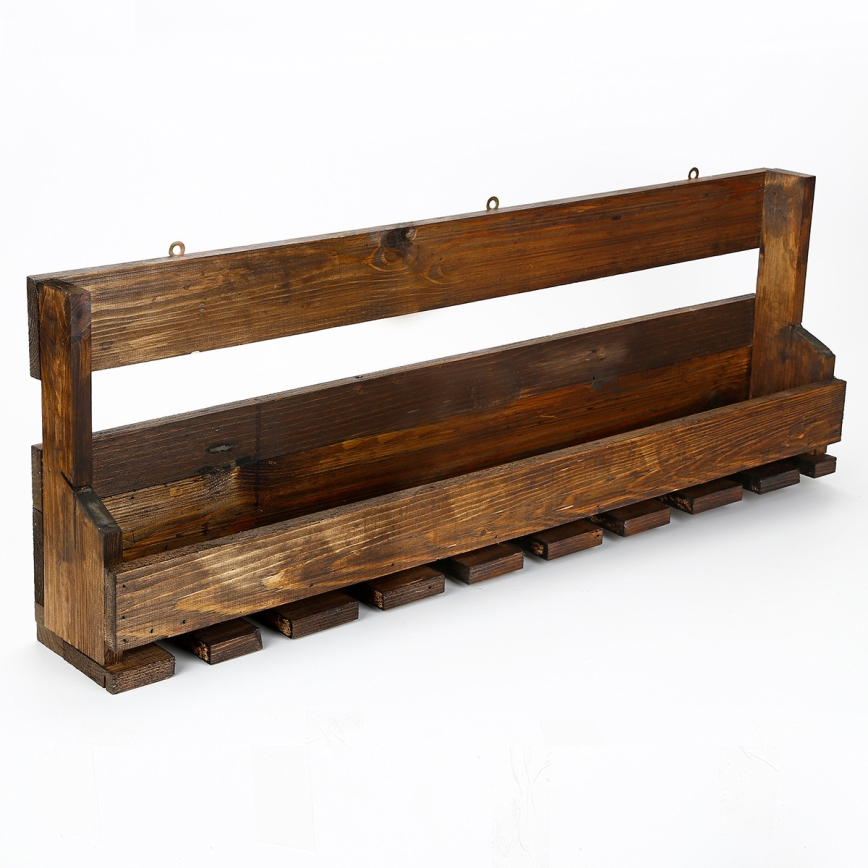 Estantería de pared 28x102 cm pícea marrón