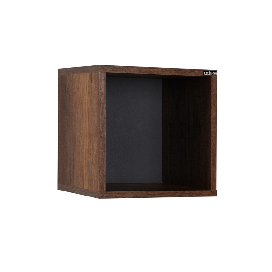 Estantería de pared 33x33 cm marrón