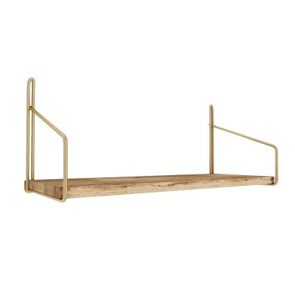 Estantería de pared 45x16 cm roble/dorado
