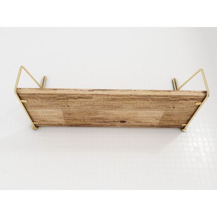 Estantería de pared 45x16 cm roble/dorado