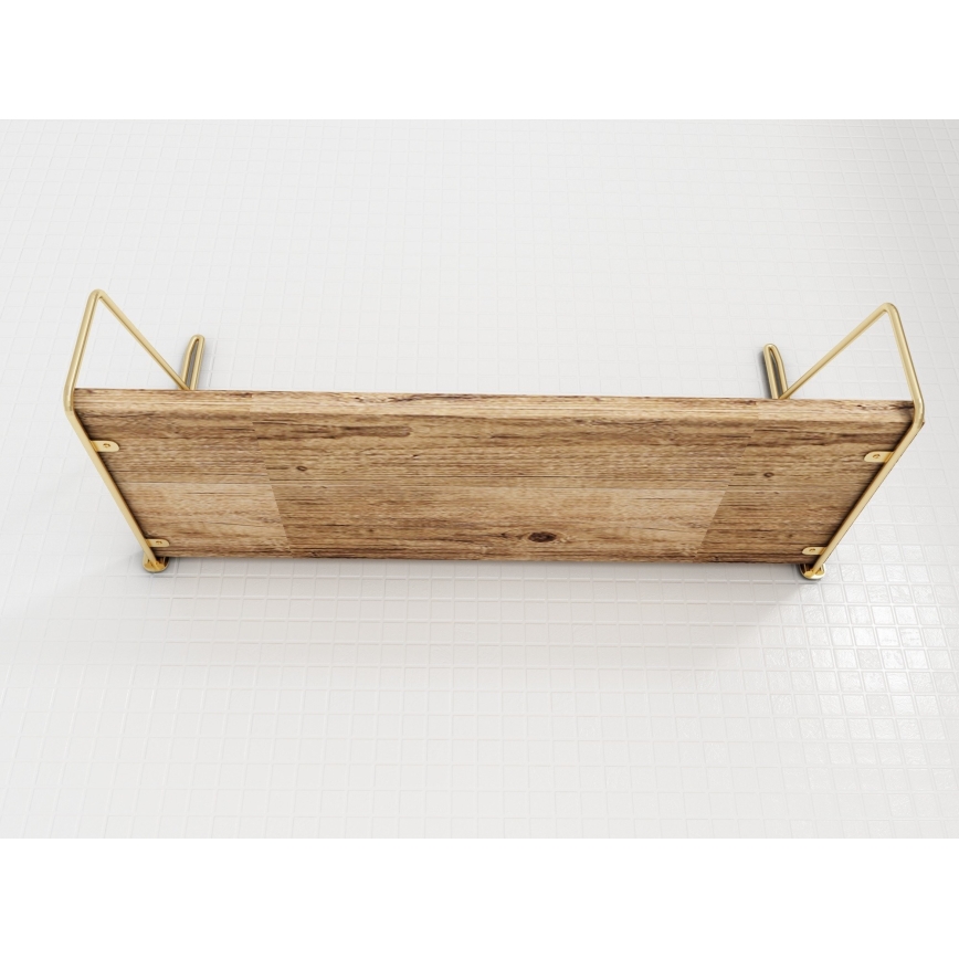 Estantería de pared 45x16 cm roble/dorado