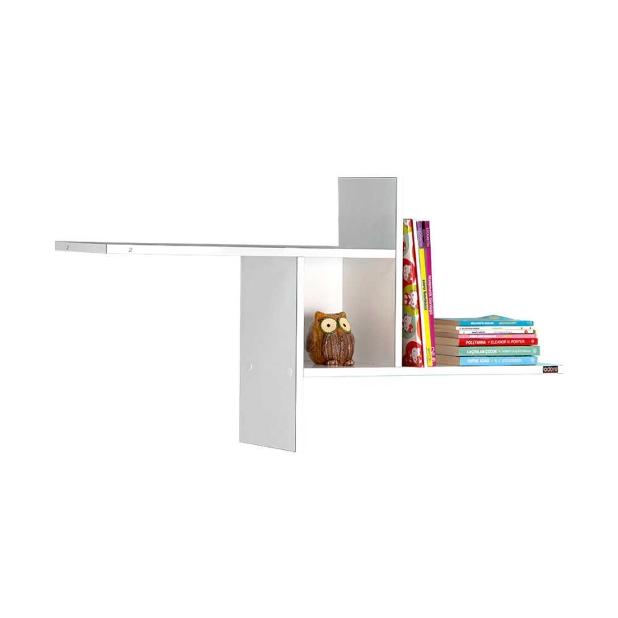 Estantería de pared 50x100 cm blanco brillante
