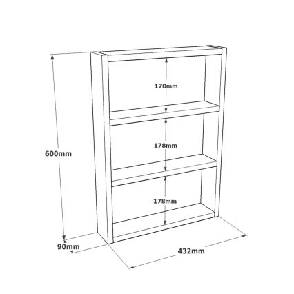 Estantería de pared 60x43,2 cm blanco