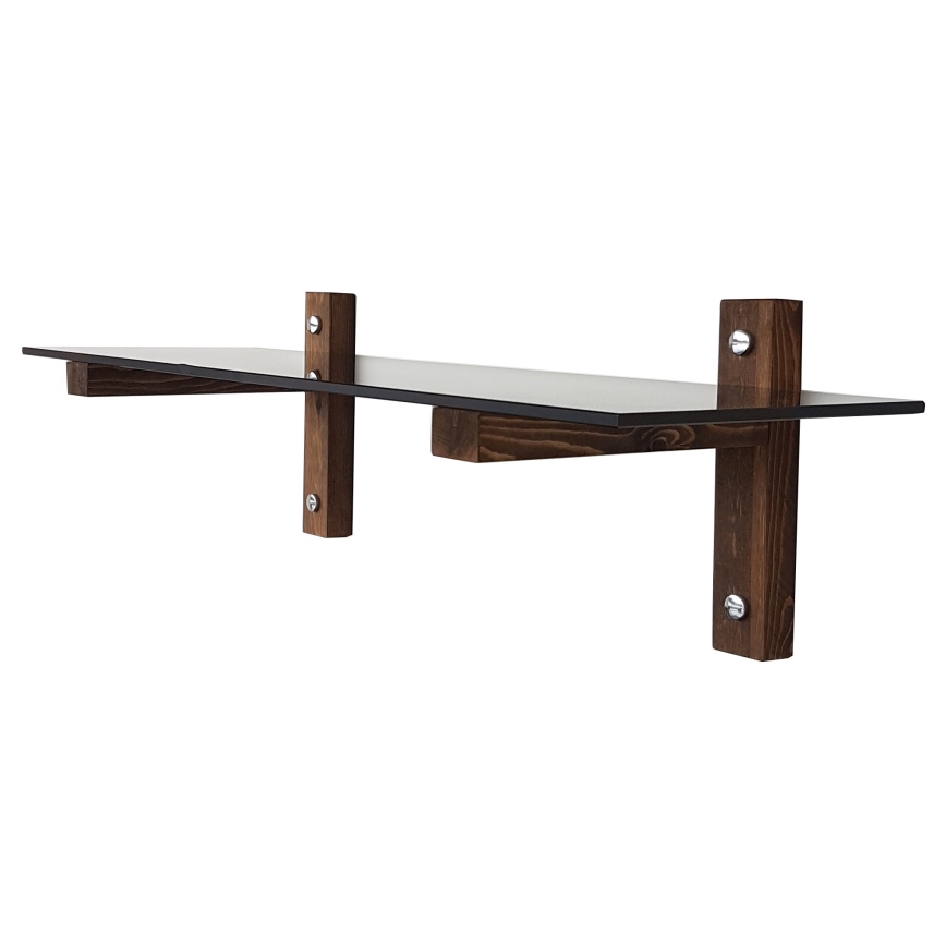 Estantería de pared 85x25 cm pino/negro