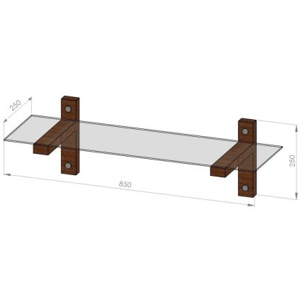 Estantería de pared 85x25 cm pino/negro
