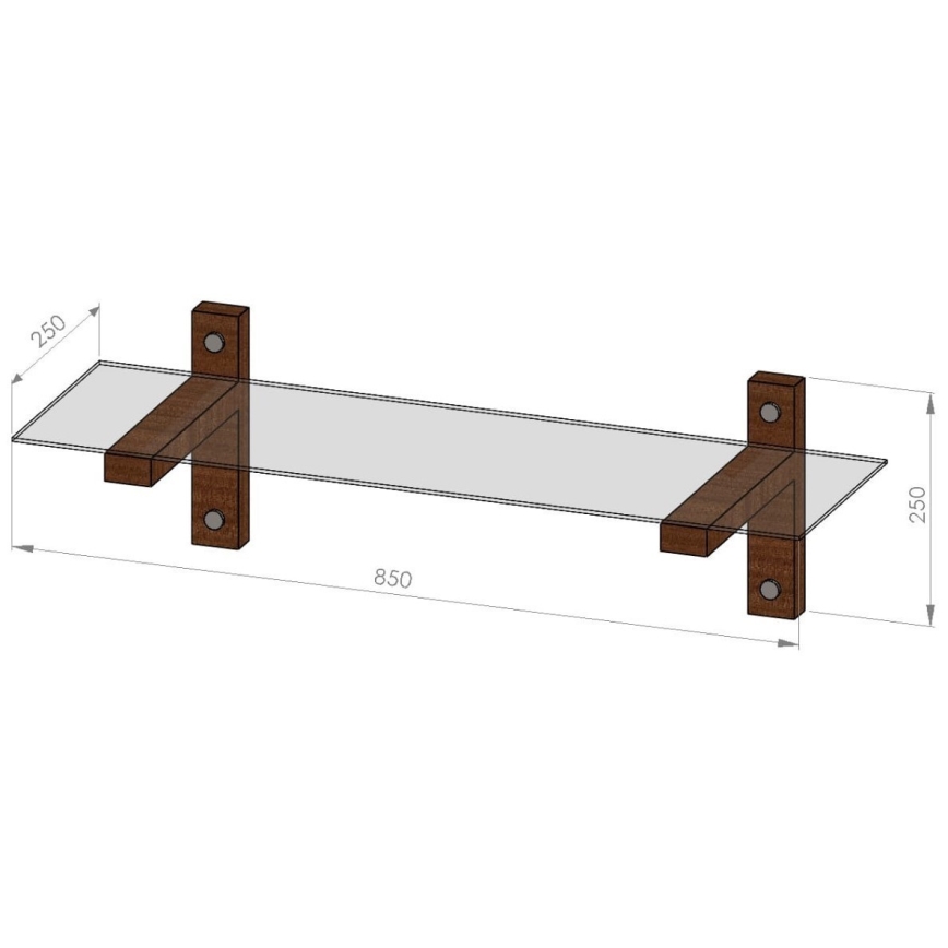 Estantería de pared 85x25 cm pino/negro
