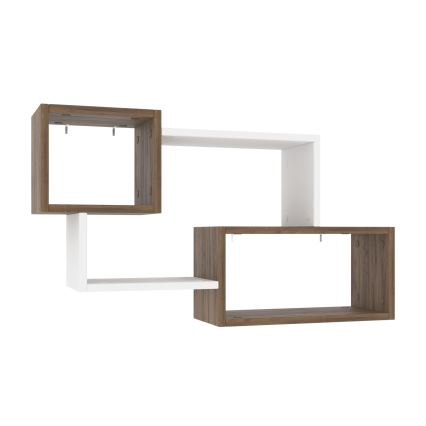 Estantería de pared AYDER 51x90 cm marrón/blanco