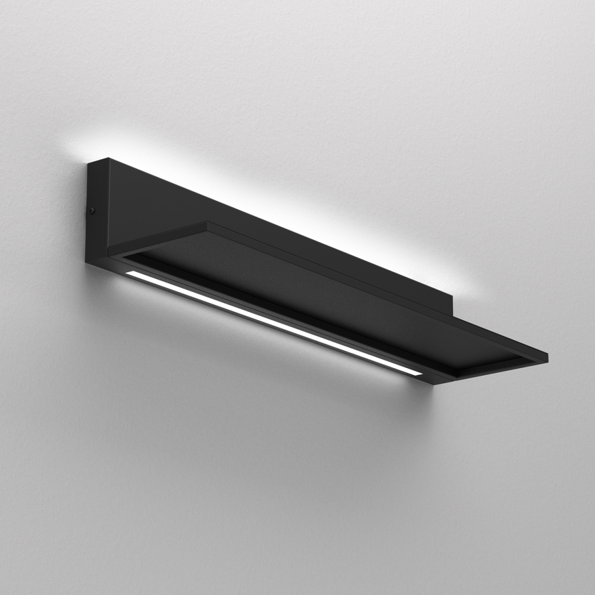Estantería de pared con iluminación LED SHELF 10x60 cm negro