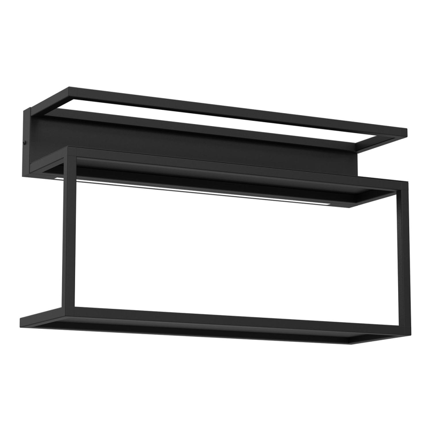 Estantería de pared con iluminación LED SHELF 33x60 cm negro