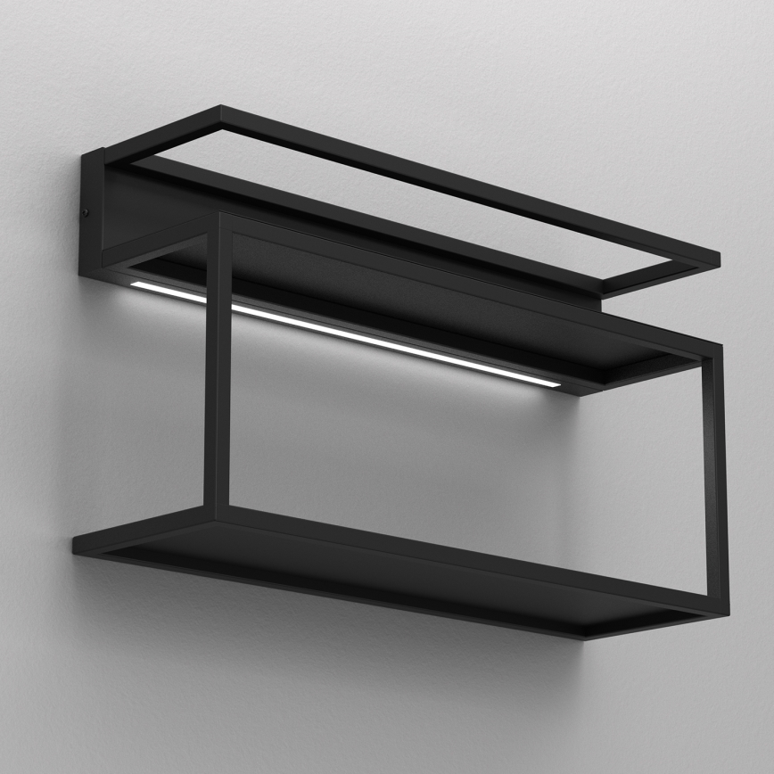 Estantería de pared con iluminación LED SHELF 33x60 cm negro