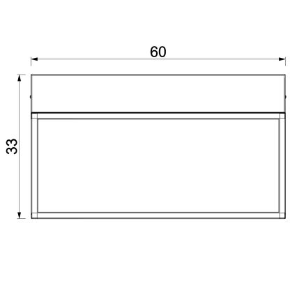 Estantería de pared con iluminación LED SHELF 33x60 cm negro