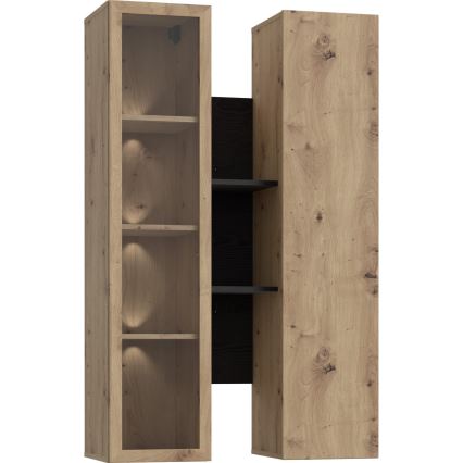 Estantería de pared KIRO roble/negro