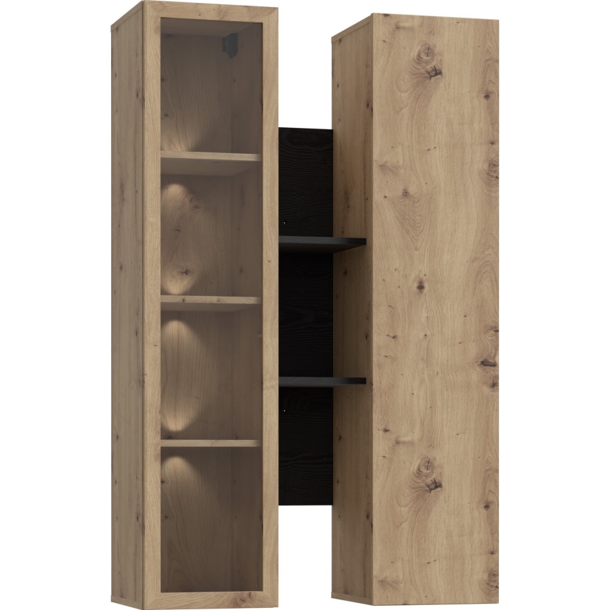 Estantería de pared KIRO roble/negro