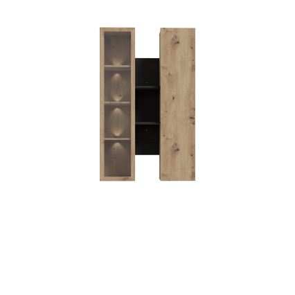 Estantería de pared KIRO roble/negro