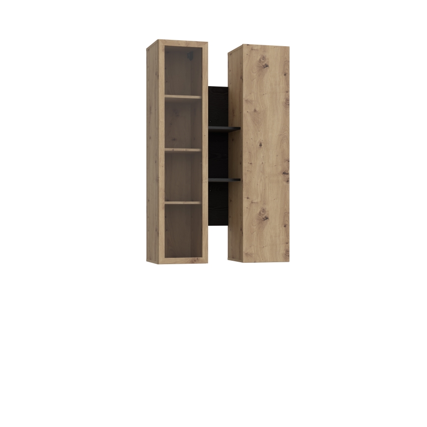 Estantería de pared KIRO roble/negro