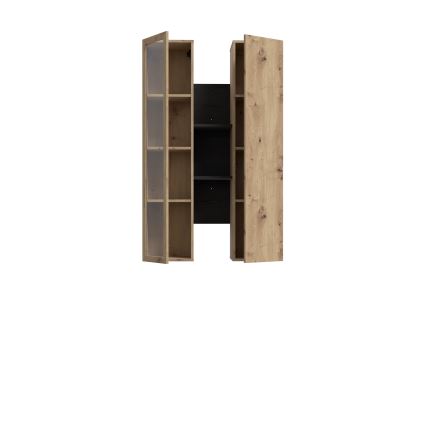 Estantería de pared KIRO roble/negro