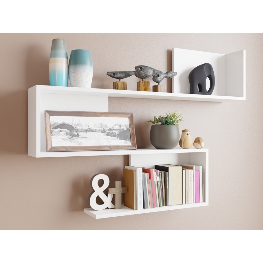 Estantería de pared MANUNIA 80x110 cm blanco