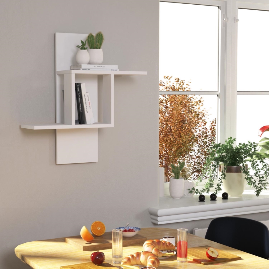 Estantería de pared MILL 70x64 cm blanco