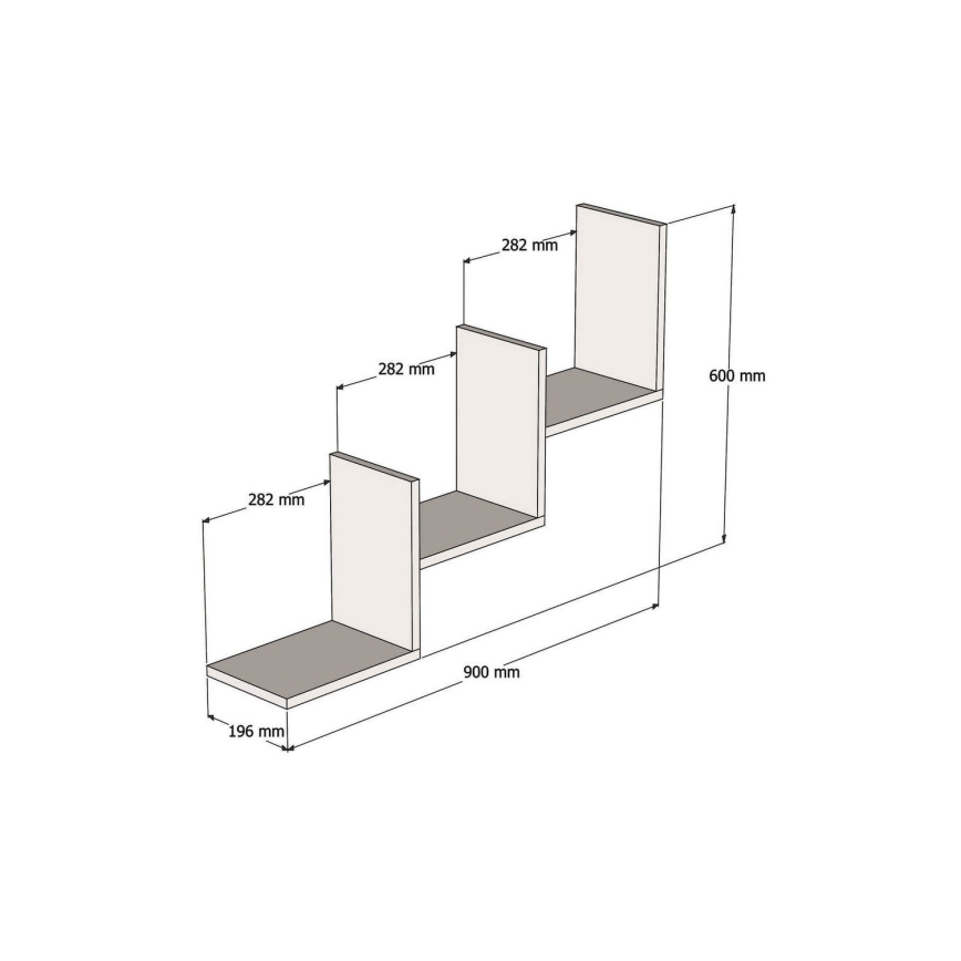 Estantería de pared MIST 60x90 cm marrón