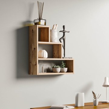 Estantería de pared PIRAMIT 62x62 cm marrón