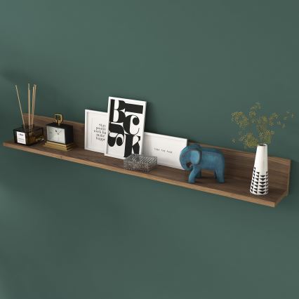 Estantería de pared RANI 135,8x15 cm marrón