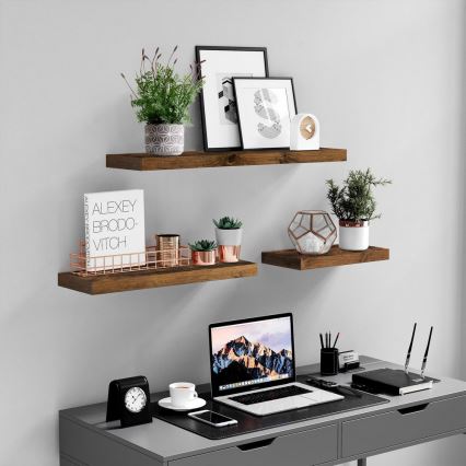 Estantería de pared SHELFY marrón