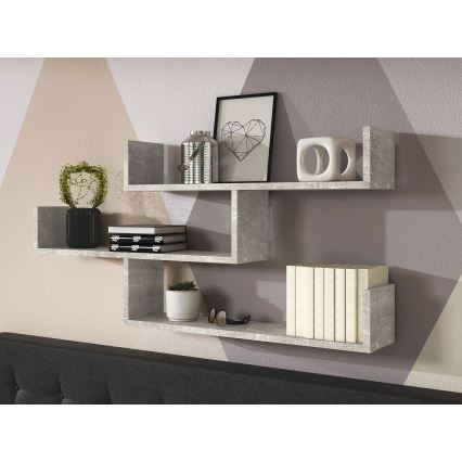 Estantería de pared TRIO 55x119 cm gris