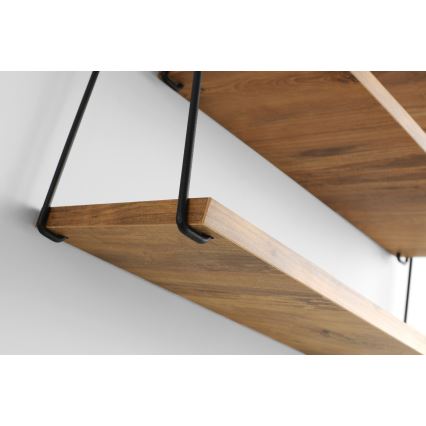 Estantería de pared ZIHON 63,5x60 cm negro/marrón