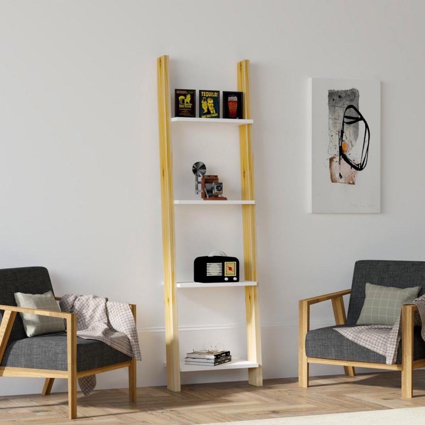 Estantería FAYKO 170x49 cm beige/blanco