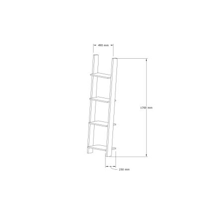Estantería FAYKO 170x49 cm beige/blanco