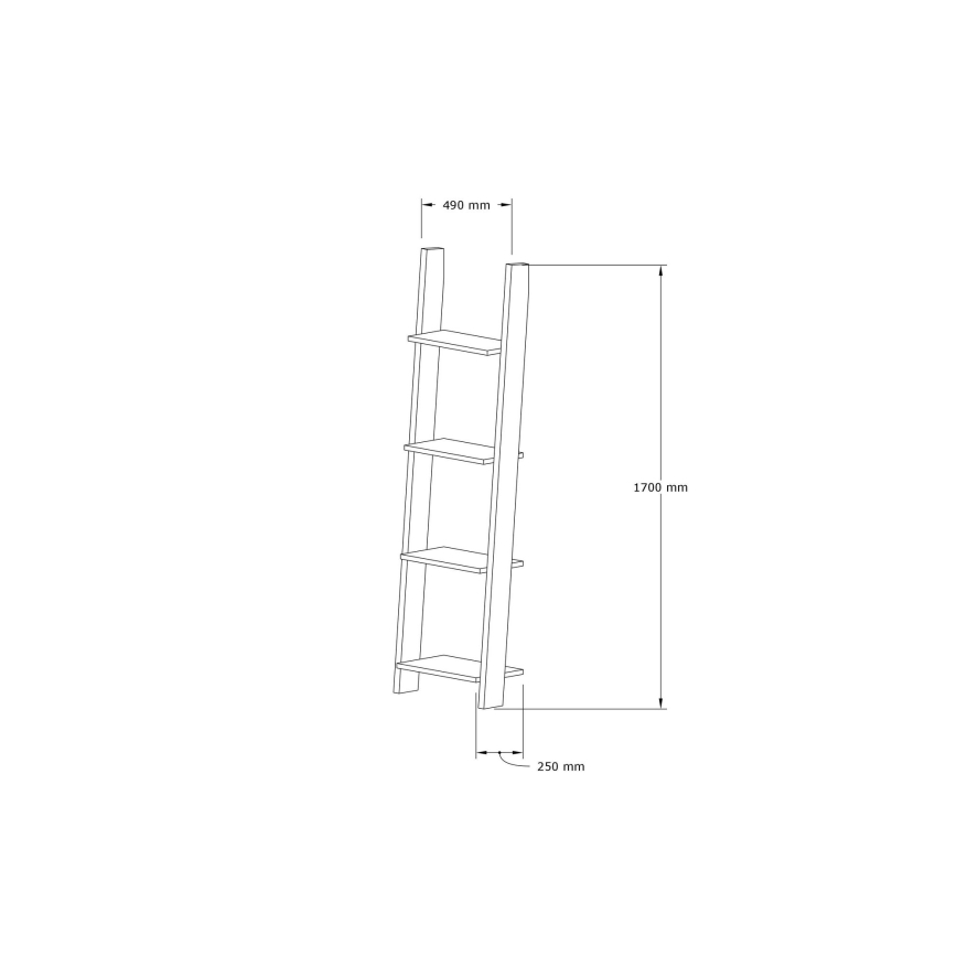 Estantería FAYKO 170x49 cm beige/blanco