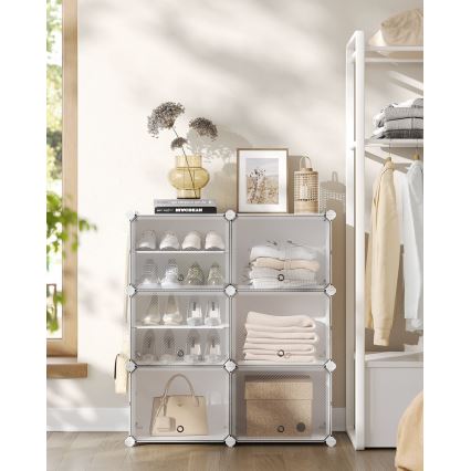Estantería modular BOXIFY con compartimentos, blanca