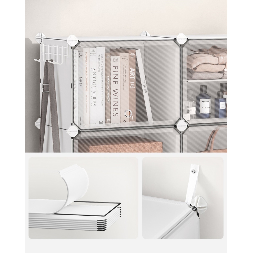 Estantería modular BOXIFY con compartimentos, blanca