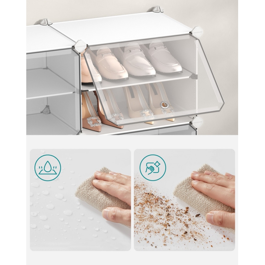 Estantería modular BOXIFY con compartimentos, blanca