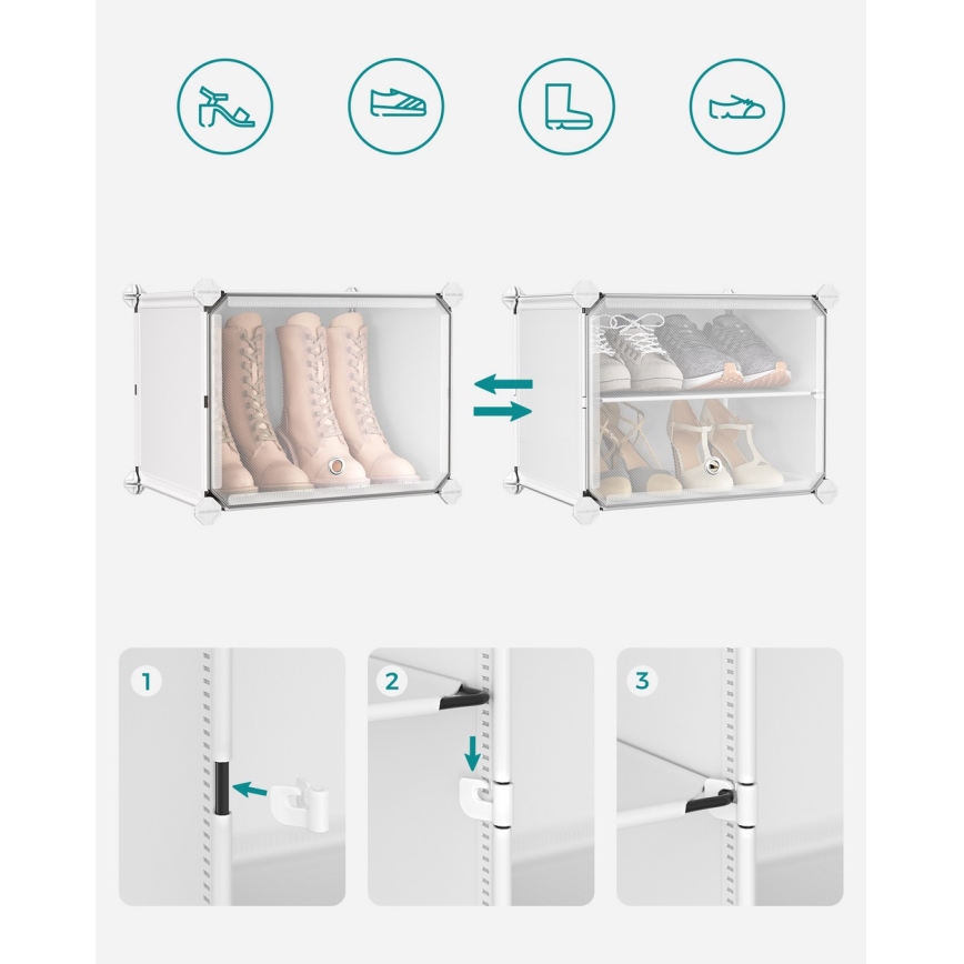 Estantería modular BOXIFY con compartimentos, blanca