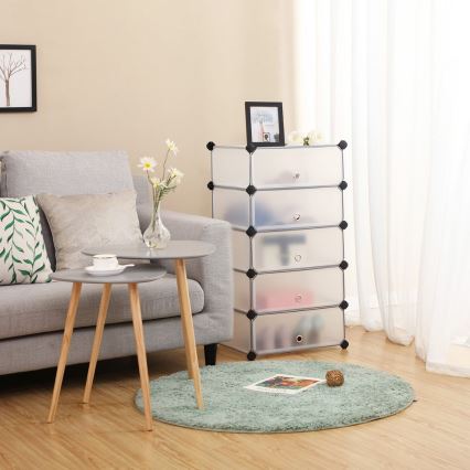 Estantería modular con cajones BOXIFY blanca