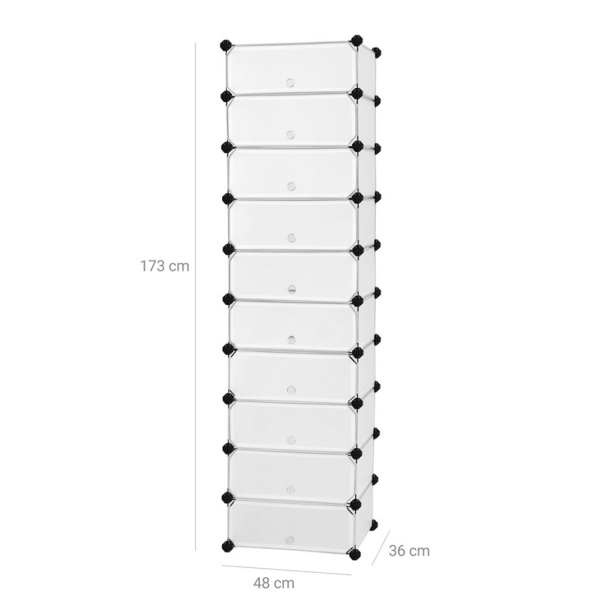 Estantería modular con cajones BOXIFY blanca
