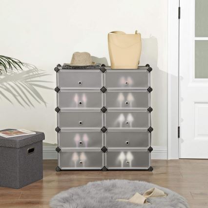 Estantería modular con cajones BOXIFY negra
