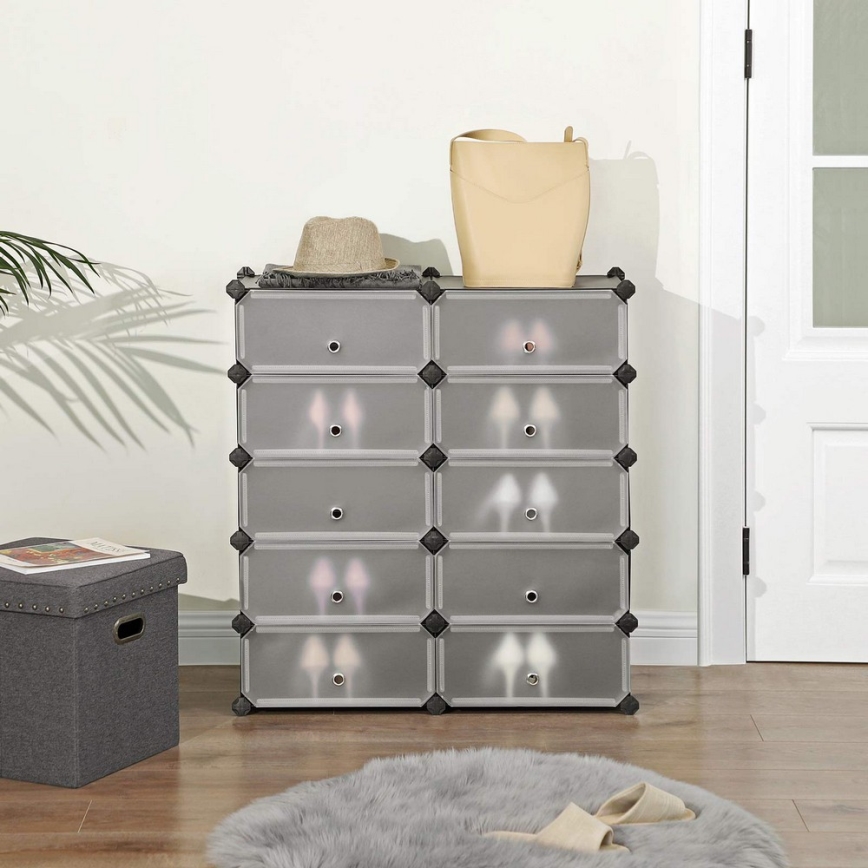 Estantería modular con cajones BOXIFY negra
