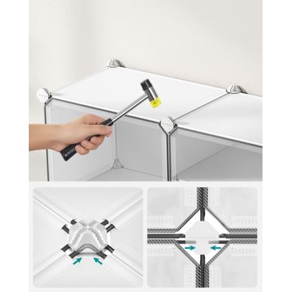 Estantería modular con compartimentos BOXIFY blanca