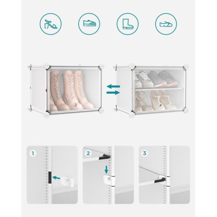 Estantería modular con compartimentos BOXIFY blanca