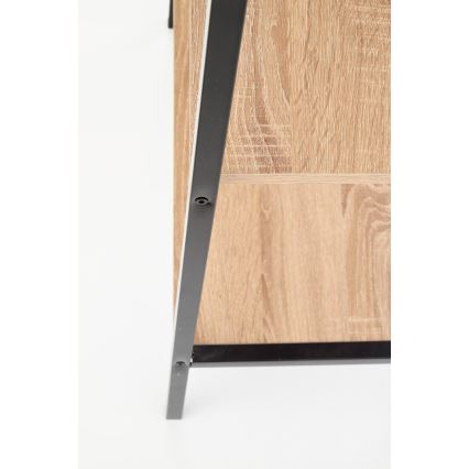 Estantería NARVIK 148x60 cm negro/roble sonoma